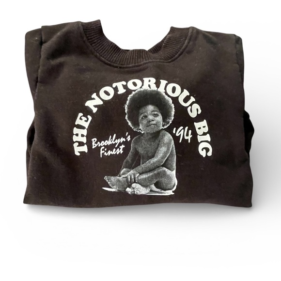 The Notorious B. I. G. Kids Black Graphic Sweatshirt - Picture 7 of 7